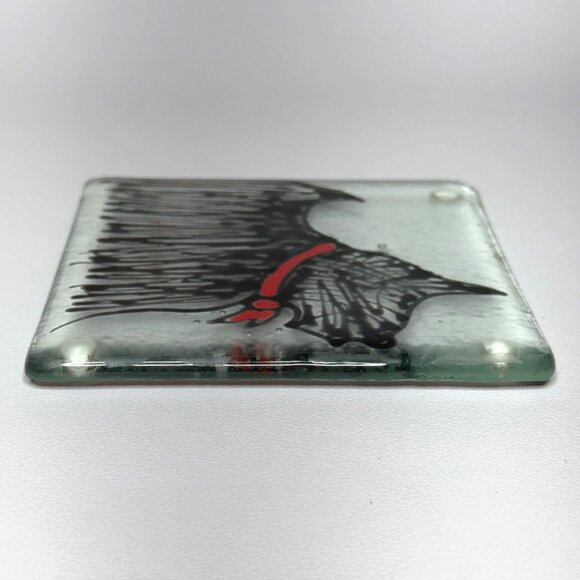 Glass by Kathryn Clear Glass Black Scottie Dog Square Coaster - Picture 3 of 6